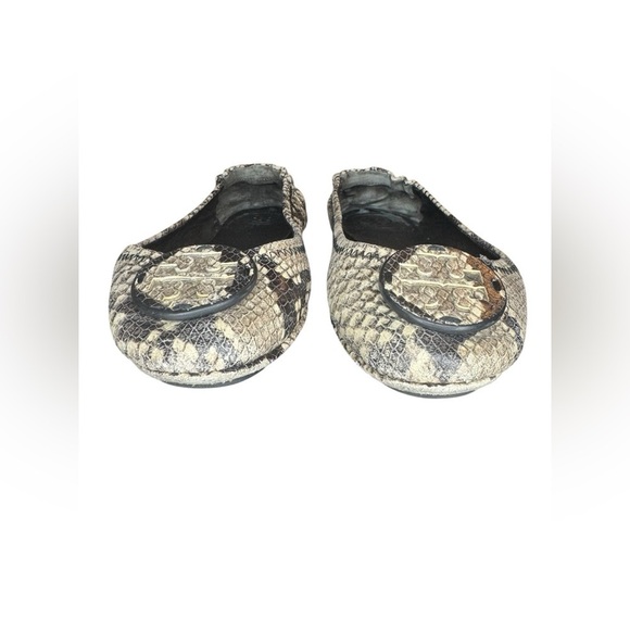 Tory Burch Minnie Flat Size 6.5 Snakeprint - Picture 3 of 11